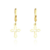 Brinco Cruz Vazado - Banhado a ouro 18k - comprar online