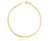 Pulseira Grumet Dupla 2,5mm - Banhado a ouro 18k