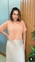 Blusa Viscolycra Overrsized Gola Redonda - Rose