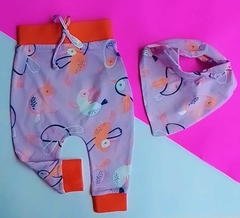 Calça Saruel e Babador Bandana