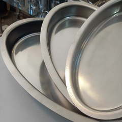 Fuente oval de acero inoxidable - comprar online