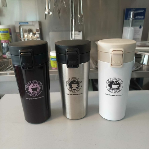 Vaso térmico con tapa acero inoxidable