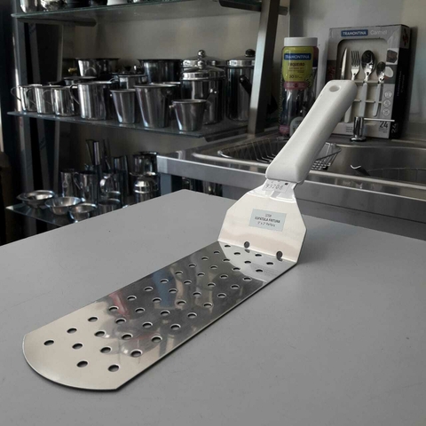Espátula fritura perforada acero inoxidable