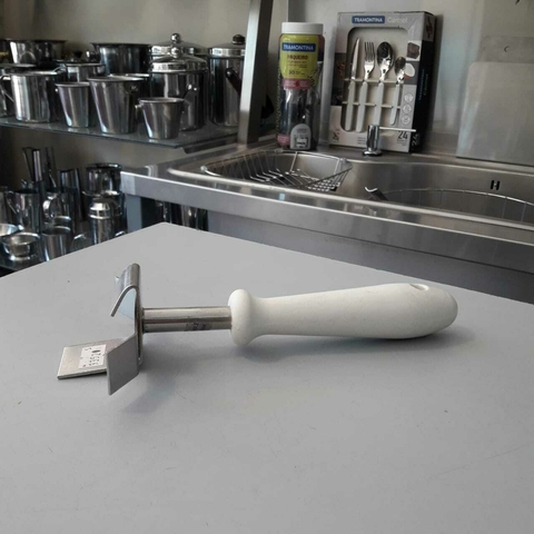 Saca fuente corto acero inoxidable