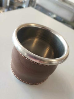 Mate acero inoxidable cuero - comprar online