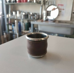 Mate acero inoxidable cuero