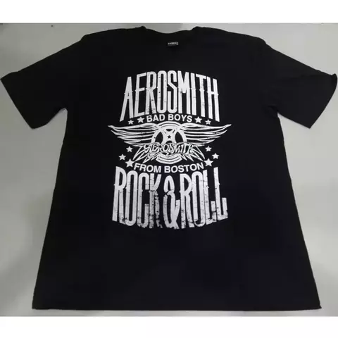Camiseta Masculina Aerosmith Bad Boys From Boston Rock & Roll