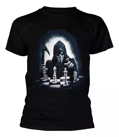 Camiseta Masculina Morte Jogando Xadrez