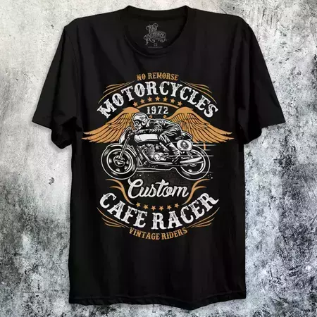 Camiseta Masculina Motorcycle 1972 Custom Caferacer Vintade Riders