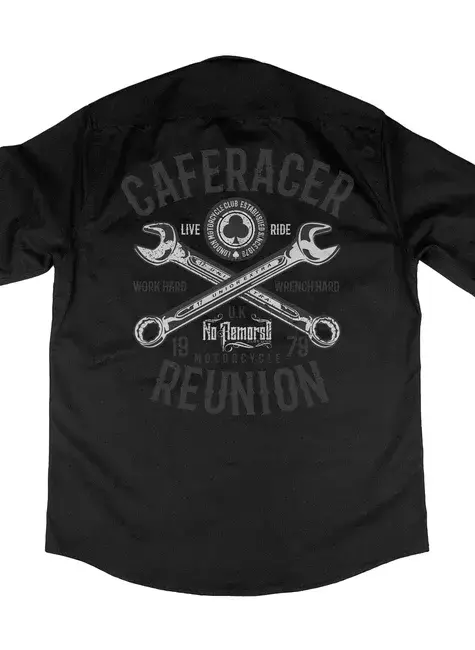 Camisa Workshirt Caferacer Reunion Mecânico Old School