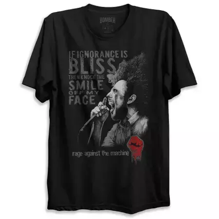 Camiseta Masculina Rage Against The Machine If Ignorance Bliss