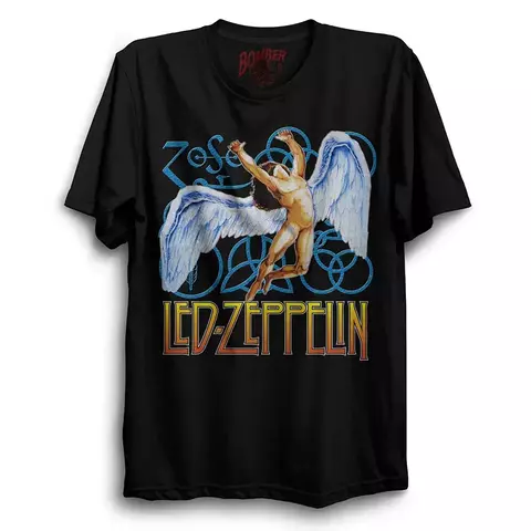 Camiseta Masculina Led Zeppelin Angel Zodiac