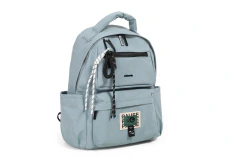 MOCHILA MANHATTAN GAMUZADA CELESTE - comprar online