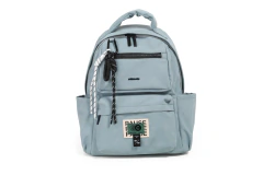 MOCHILA MANHATTAN GAMUZADA CELESTE