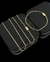 Corrente + Pulseira (Cadeado Alongado 2,9mm Trava Dupla) - Banhado Ouro 24K - comprar online