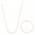 Corrente Elo Cadeado (2,5mm) + Pulseira - Banhados a Ouro 18k - loja online