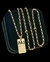 Kit Corrente Tijolinho (3mm) + Pingente Pai + Pulseira - Banhado a Ouro 18k