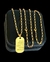 Kit Corrente Tijolinho (3mm) + Pingente Palma Mão Pai e Filho + Pulseira - Banhado a Ouro 18k - comprar online