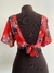 Cropped floral com amarração - comprar online