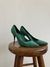 Scarpin verde camurça