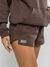 Shorts topázio moletom marrom