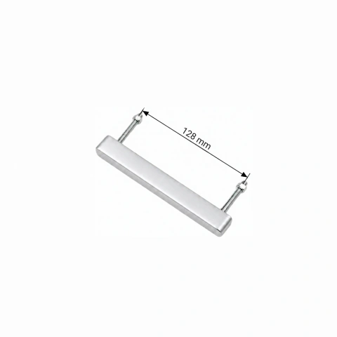 MANIJA PARA MUEBLES 128mm Entre Tornillos - Color Aluminio