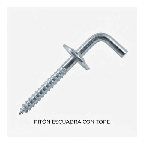 PITON CON TOPE Escuadra 12mm