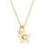 COLAR PERSONALIZADO INICIAL COM PINGENTE DE ESTRELA - OURO 18K