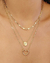 Colar Retangular Com Coração Em Zircõnias - Ouro 18k - comprar online