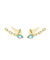 Brinco Ear Cuff De Elos Com Pedra Azul Topázio - Ouro 18k