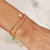 Pulseira bola e ponto color - Ouro 18k