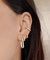 Brinco de argolinha cristal - Ouro 18k - comprar online
