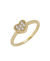 Anel de coração cravejado - Ouro 18k