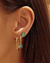 Brinco de gancho com gota turmalina - Ouro 18k - comprar online