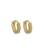 Brinco de argolinha com zircônia - Ouro 18k