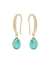 Brinco de gancho com gota turmalina - Ouro 18k