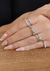 Anel Ajustavel Com Zirconia - Ródio - comprar online
