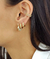 Brinco de argolinha cravejada - Ouro 18k - comprar online