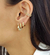Brinco de argolinha com zircônia - Ouro 18k - comprar online