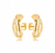 Brinco Ear Hook Entrelaçado Zircônia - Ouro 18k