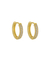 Brinco de argolinha cristal - Ouro 18k
