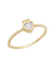 Anel solitário com coração de zircônia - Ouro 18k