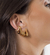 Brinco argola triangular M - Ouro 18k - comprar online