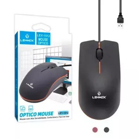MOUSE COM FIO LEHMOX USB LEY-1512