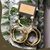 Brinco em capim dourado - Argola vazada