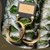 Brinco em capim dourado - Argola triplo - comprar online