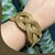 Pulseira em capim dourado - Trança
