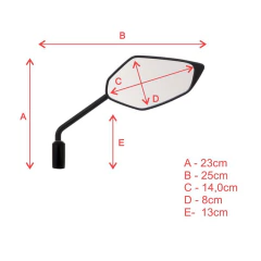 RETROVISOR YAMAHA NEO 125/N-MAX 160 (PAR) - ROSCA INVERSA (Y) - loja online