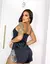 Babydoll Poderosa - Branco com Preto - comprar online