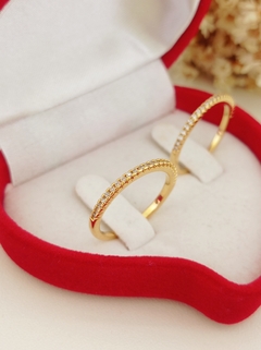 Par de Aparadores FINO SLIM Folheados a Ouro 18k